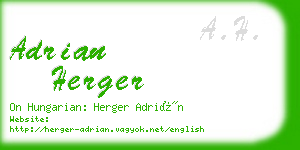 adrian herger business card